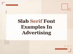 Free Slab Serif Fonts Featured in Advertising